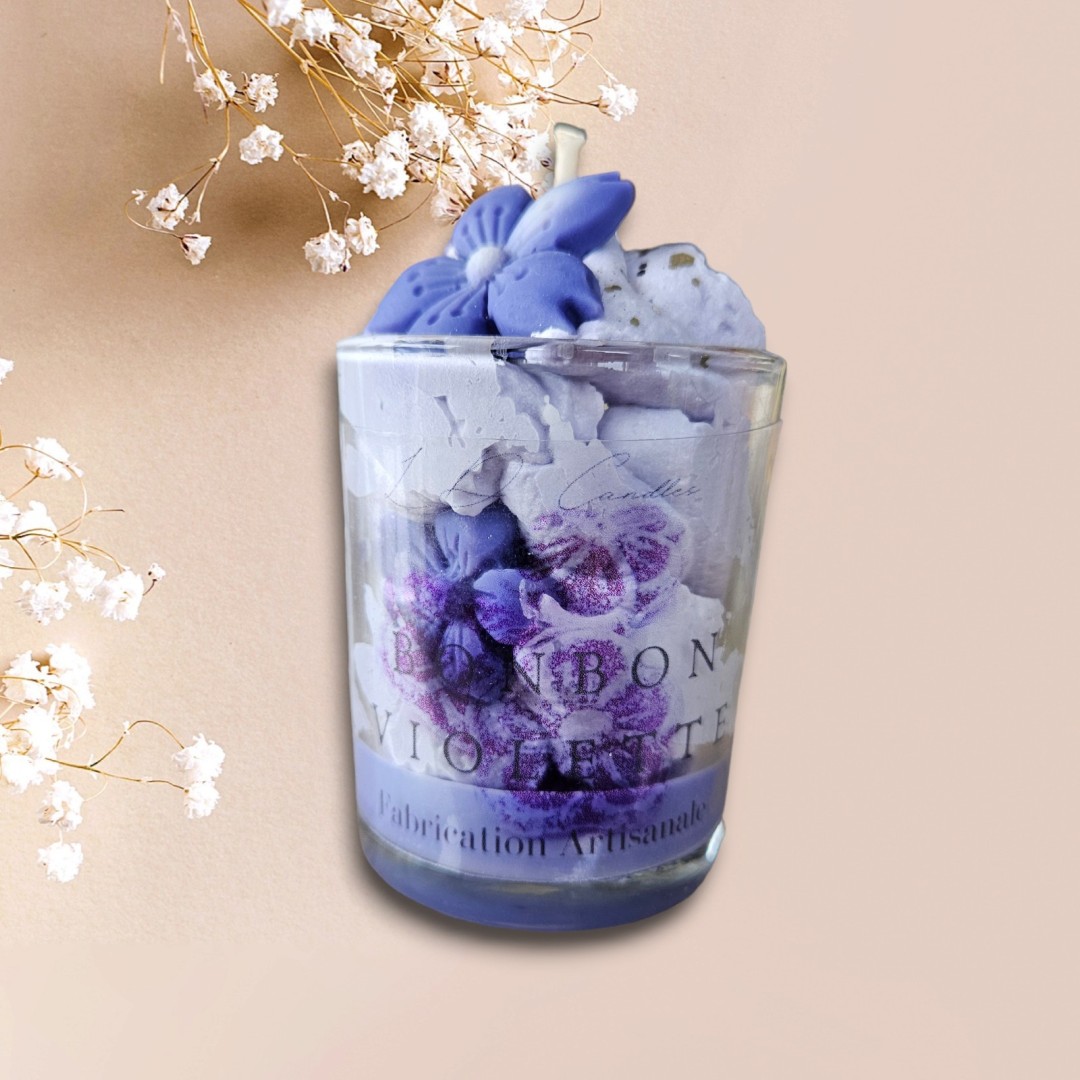 bougie bonbon violette 70g bougie bonbon violette 70g