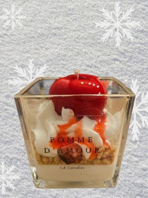 bougie gourmande pomme d'amour