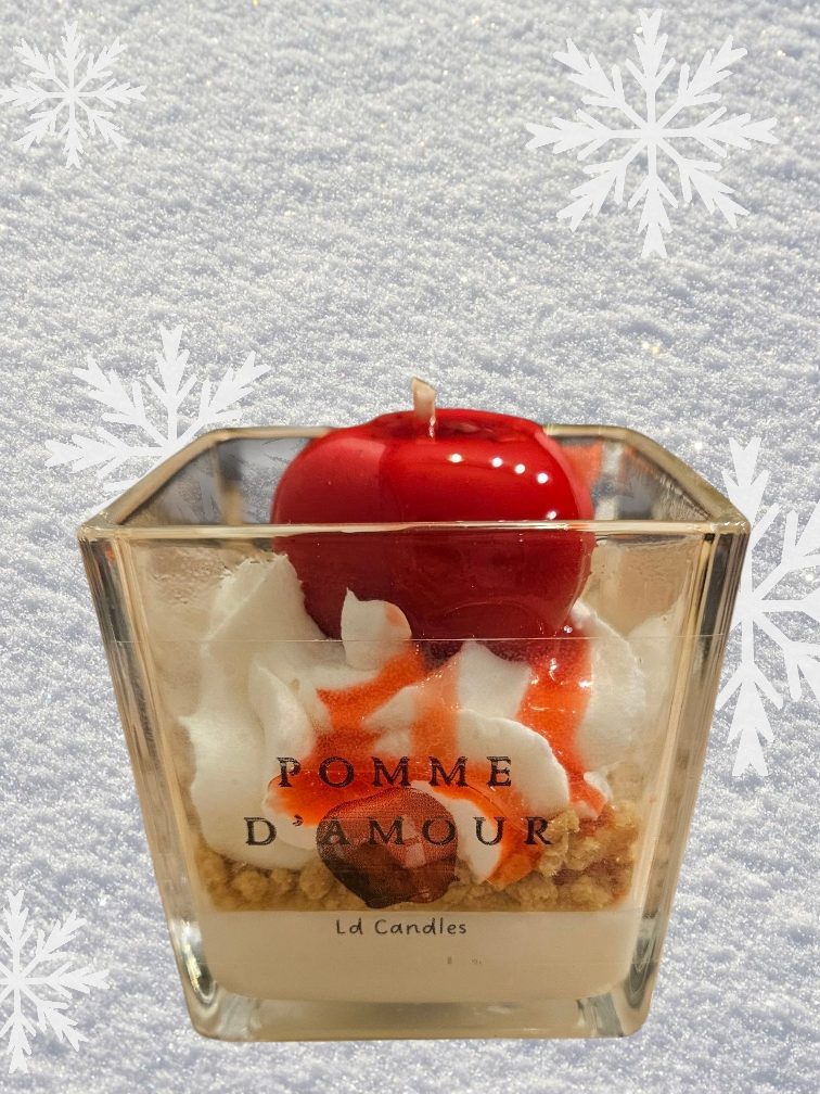bougie gourmande pomme d'amour
